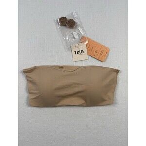 True & Co True Body Convertible Bandeau Bra Beige Medium NWOT